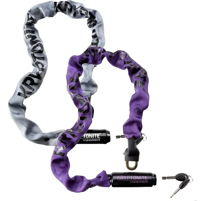 Kryptonite Keeper 785 Steel Chain Locks Moderate Security, 85cm, Keyed, Manganese Steel, Scratch-Resistant, Versatile Bike Security Set