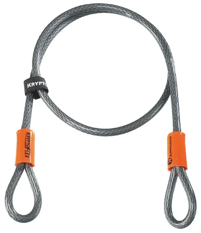 Kryptonite KryptoFlex Cable 1004 4 ‘ x 10 mm Thick Braided Steel Cable W/ Loops