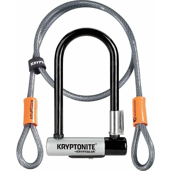 Kryptonite KryptoLok U-Lock – 3.25 x 7″, Keyed, Includes 4′ cable and bracket