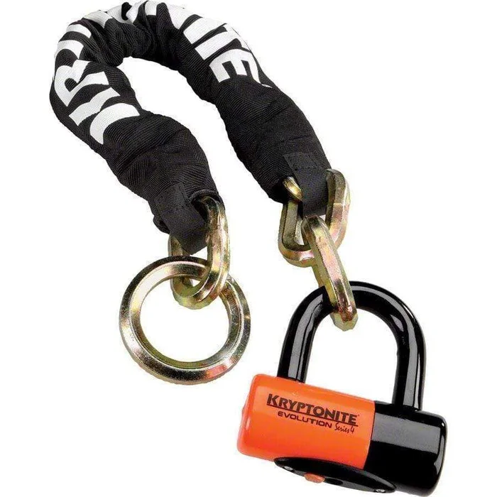Kryptonite New York Noose Bike Chain 1275 and Evolution Disc Bike Lock: 2.5′ (70cm)