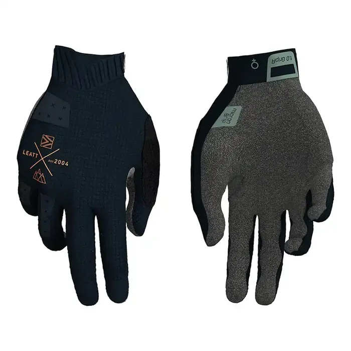 Leatt MTB 1.0 GripR Women Full Finger Cycling Gloves – Lightweight, Breathable, Snug Fit, Touchscreen Compatible, Stealth, Various Sizes