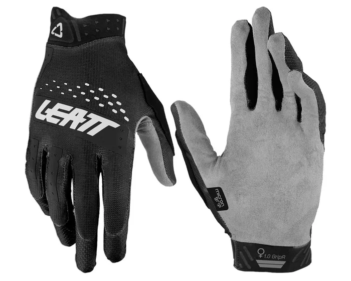 Leatt Women’s MTB 1.0 GripR Gloves (Black) (L)