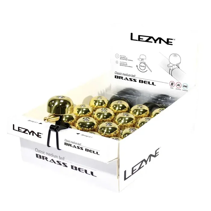 Lezyne Classic Brass Bell Brass/Black, Medium, 14pcs