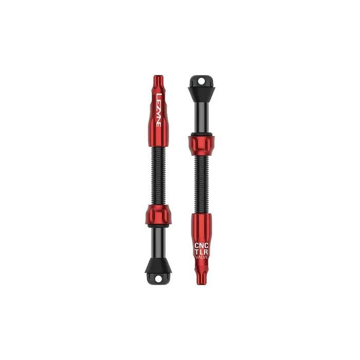Lezyne CNC TLR Tubeless Valve Pro, 60mm, Red, Pair
