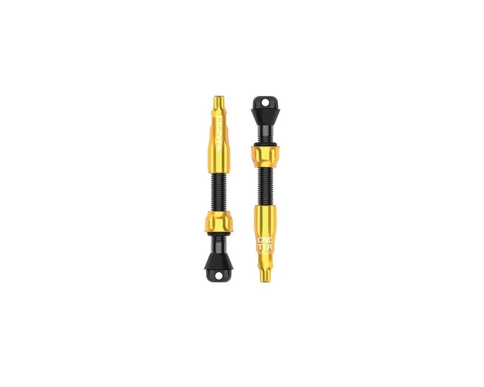 Lezyne CNC Tubeless Ready Presta Valves Pro (Gold) (Pair) (44mm)