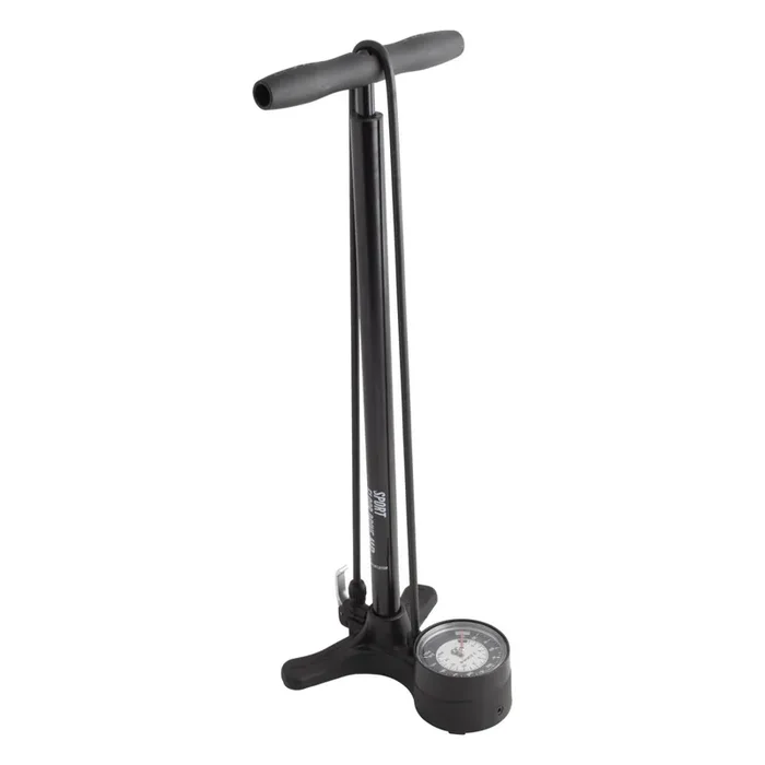 Lezyne Sport Floor Drive Pump – High-Pressure Steel & Composite Bike Floor Pump with Dual Valve Head, 220psi, for Presta & Schrader