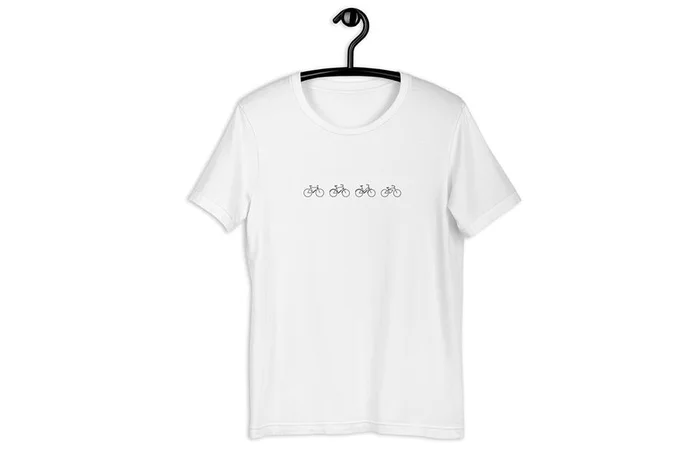 Lined Up – Mens White T-Shirt