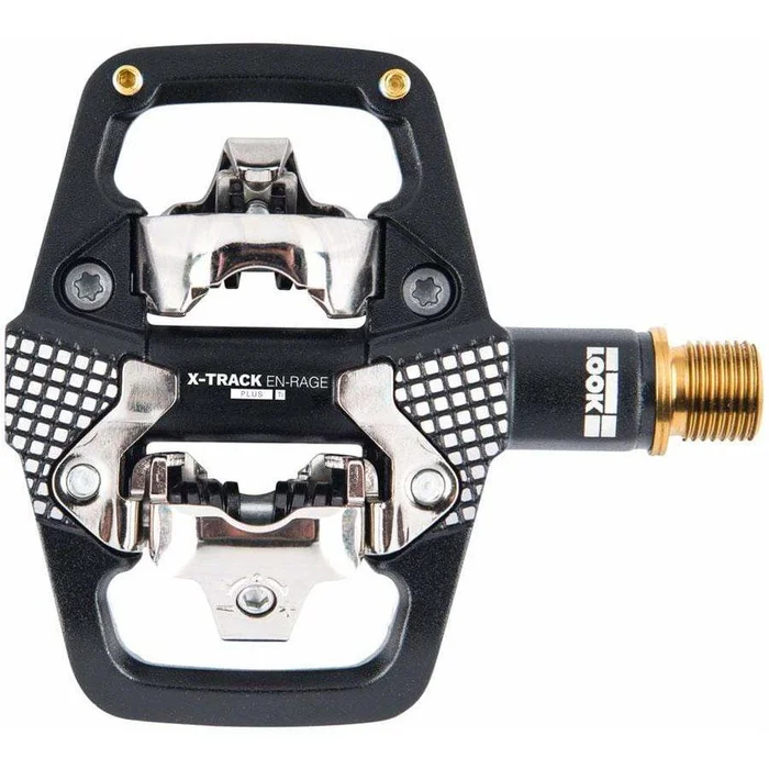 LOOK X-TRACK EN-RAGE PLUS Ti Pedals – Dual Sided Clipless Platform Titanium 9/16″ BLK
