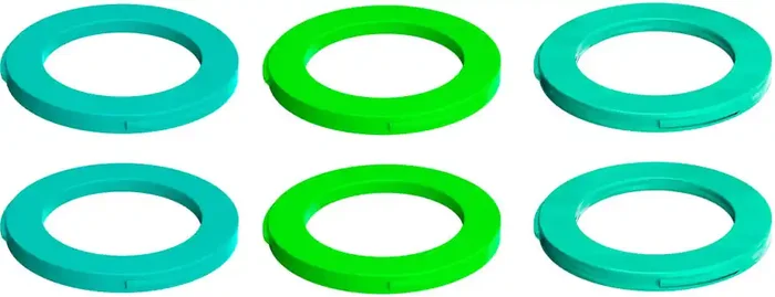 Magura 2-Piston Caliper Colored Cover Kit for 1 Caliper, Neon Green, Cyan, Mint