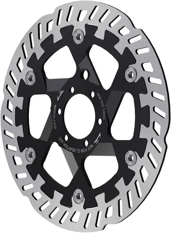 Magura MDR-P Disc Brake Rotor – 180mm, 6-Bolt, Silver/Black