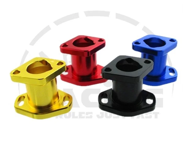 Manifold, 22mm Mikuni to GX200, 6.5 Chinese OHV, & 212 Predator; Long – Red