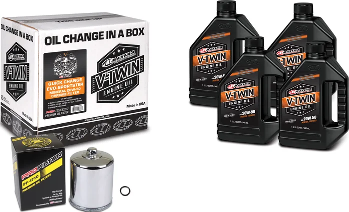 MAXIMA V-Twin Quick Change Kit Evo Mineral Chrome Filter