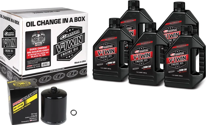 MAXIMA V-Twin Quick Change Kit Synthetic M8 Black Filter
