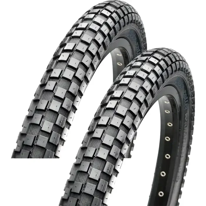 Maxxis Holy Roller BMX Tire Bundle 20″ Clincher Wire Tires for Dirt, Street & Park Performance TB29478000, TB31020000