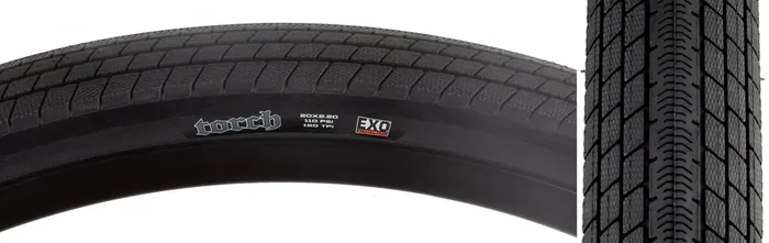 Maxxis Torch BMX Tires – High-Performance Folding & Clincher Tubeless-Ready, Durable Sidewall Protection, Optimized for Dirt, Street, Flat & Park Riding