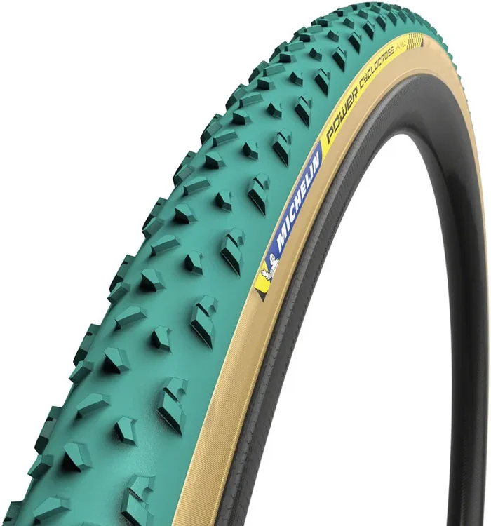 Michelin Power Cyclocross Mud Tire 700 x 33 Tubular Folding Green/Tan 38875
