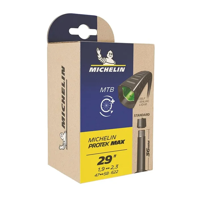 Michelin Protek Max Schrader Inner Tube for 27.5‘‘ MTB Bikes 48mm Valve, Puncture-Resistant Technology, Enhanced Durability, Fits 2.40-3.00 Tire Widths