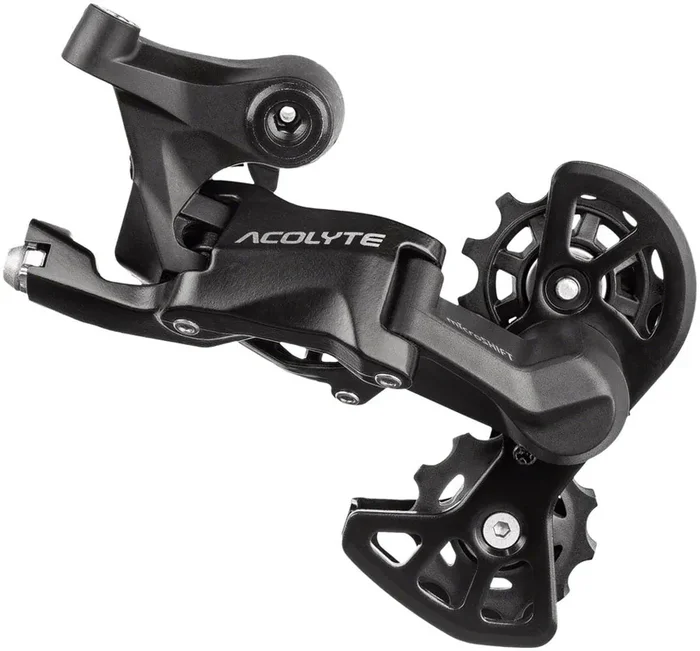 microSHIFT Acolyte Super Short Rear Derailleur – 8 Speed Super Short Cage Black