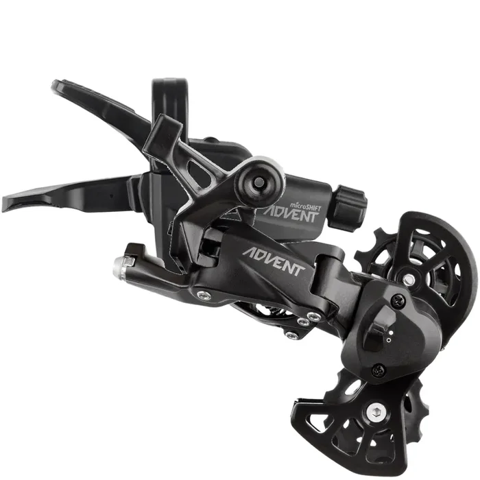 microSHIFT ADVENT 9-Speed Bike Shifter & Super Short Derailleur Upgrade Bundle Lightweight, Durable Components for MTB & Trekking