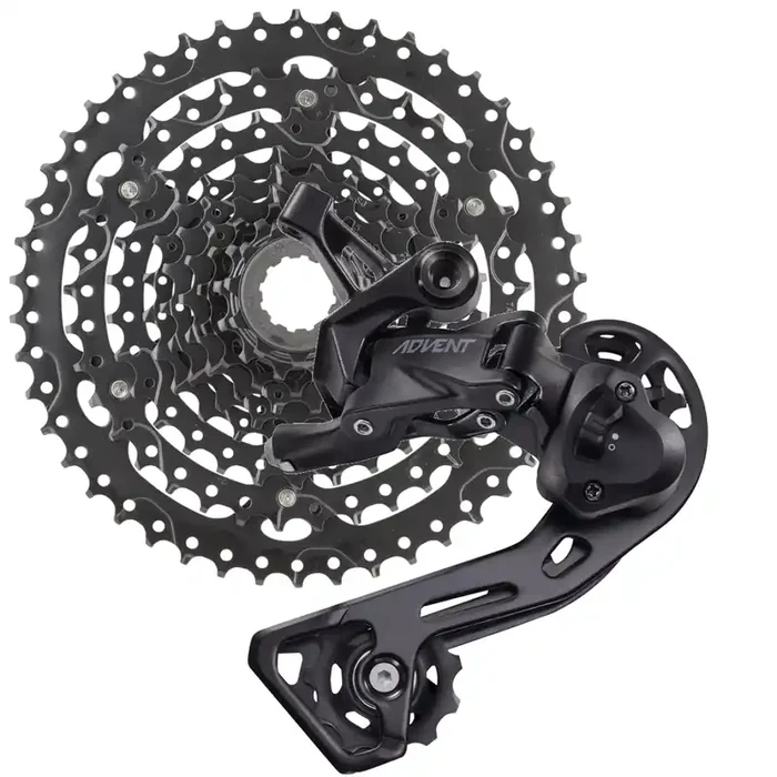 microSHIFT ADVENT 9-Speed Cassette & Rear Derailleur Bundle Wide Range, Clutch, E-Bike Compatible