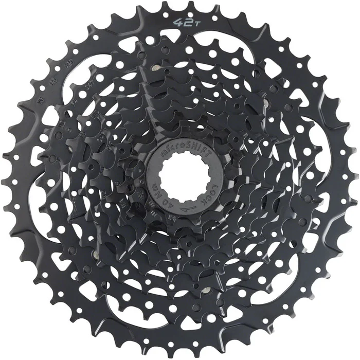 microSHIFT ADVENT E-Series Cassette – 9 Speed 11-42t Black ED Coated