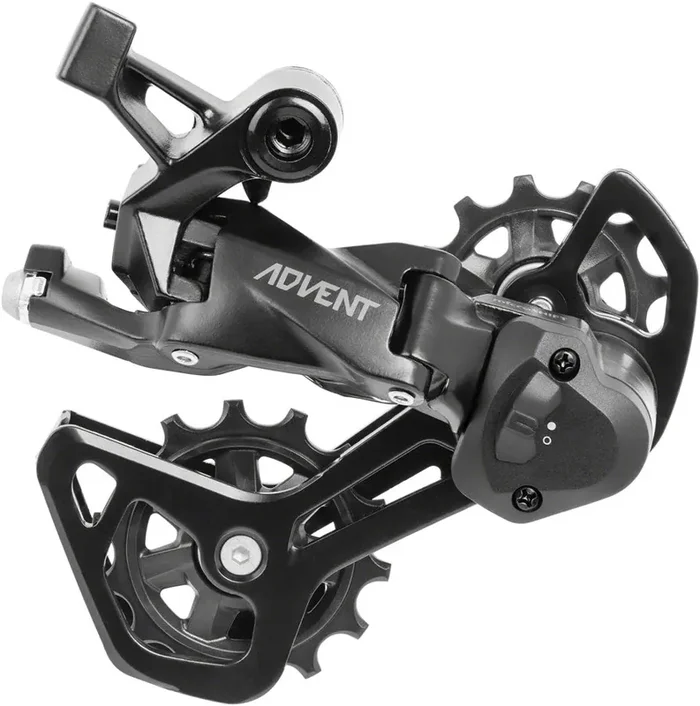 microSHIFT ADVENT RD-M6195M-B Rear Derailleur – 9 Speed, Medium Cage, Black, With Clutch