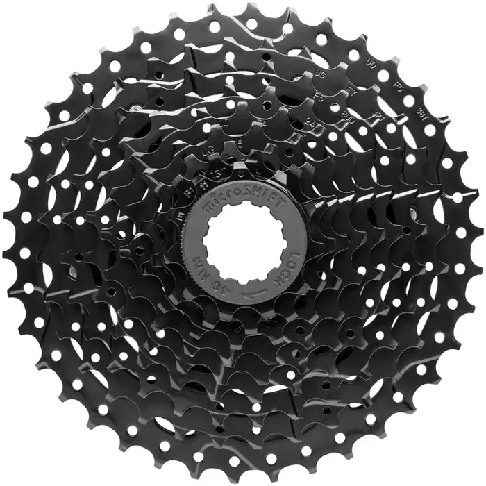 microSHIFT ADVENT Super Short Cassette – 9 Speed, 11-38t, Black, ED Coated