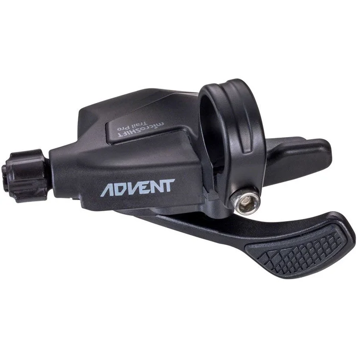 microSHIFT ADVENT Trail Trigger Pro E-Bike Right Shifter – 1 x 9-Speed Single-Click Silicone Thumb Pad ADVENT Compatible Only BLK