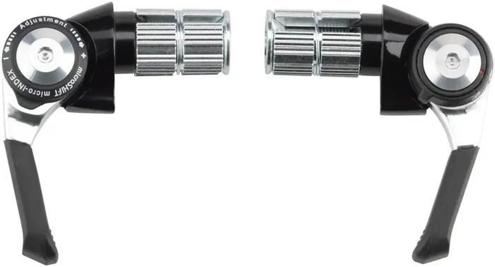 microSHIFT Bar End Shifter Set, 8-Speed Road, Double/Triple, Shimano Compatible