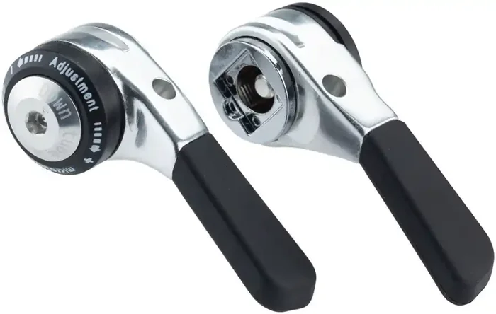 microSHIFT Down Tube Shifter Set, 9-Speed, Double/Triple, Shimano Compatible