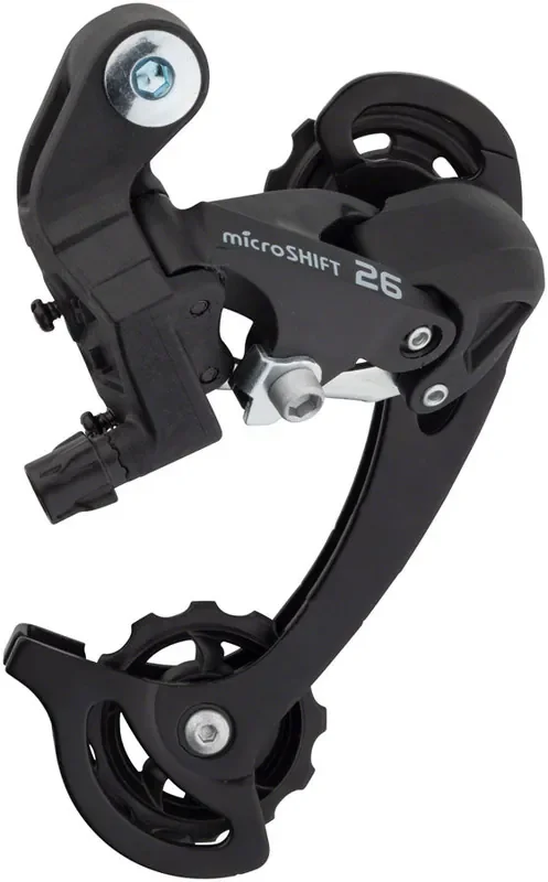 microSHIFT M26 Rear Derailleur – 7,8 Speed, Long Cage, Black