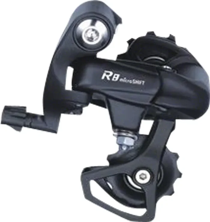 microSHIFT R8 Rear Derailleur – 8,9 Speed, Short Cage, Black