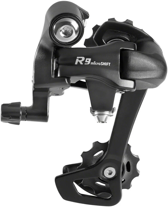 microSHIFT R9 Rear Derailleur – 9-Speed Long Cage Shimano Road Compatible BLK