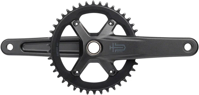 microSHIFT Sword 1x Crankset – 165mm 10-Speed 42t 110 Asym BCD 24mm Spindle BLK