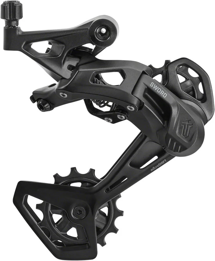 microSHIFT Sword BLK Rear Derailleur – 9-Speed Long Cage Compatible Sword BLK 2x BLK