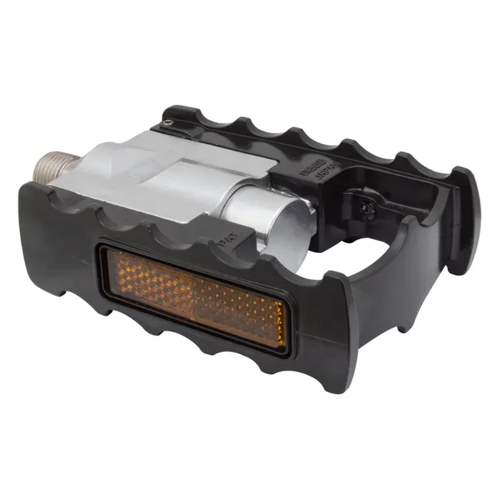 MKS FD-5 Folding Pedals 9/16″ Light Aluminum Cage and Body With Reflector Black