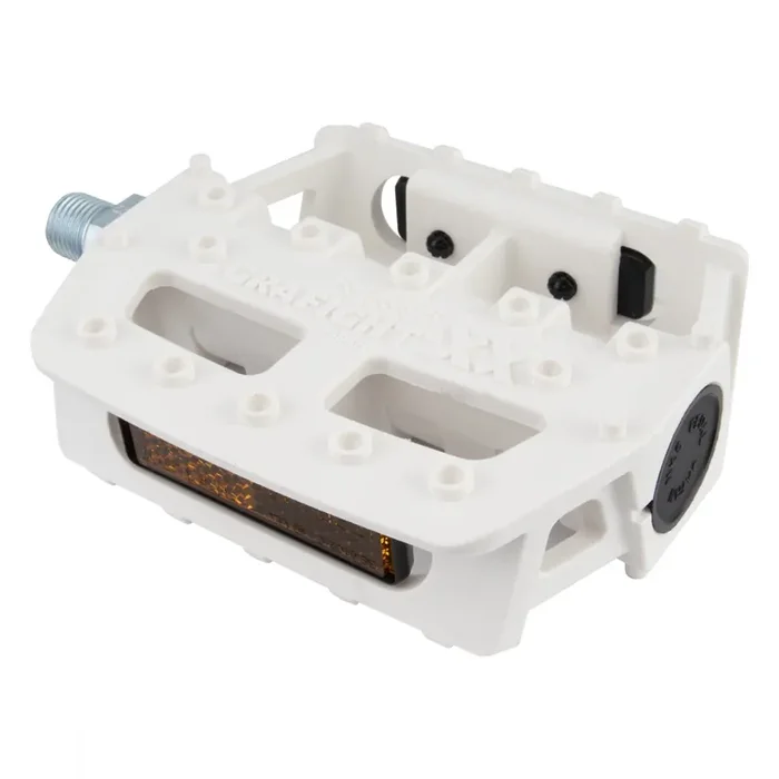 MKS Grafight-XX Pedals 1/2″ Concave Fiberglass/Composite Body Molded Pins White