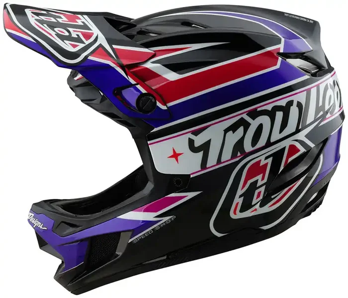 Mountain Bike Helmet Troy Lee Designs D4 Polyacrylite – Linear Black, 2X-Large