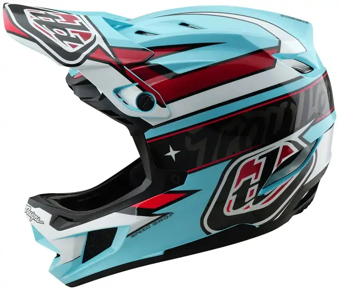 Mountain Bike Helmet Troy Lee Designs D4 Polyacrylite – Linear Blue, X-Large