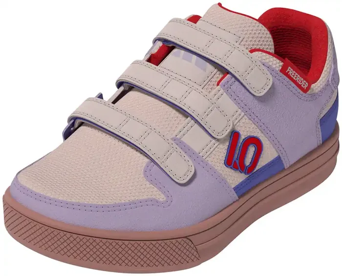Mountain Bike Shoes Five Ten Freerider Kid‘s VCS Flat – Putty Mauve/Pure Ruby/Semi Cobalt Blue, 3.5