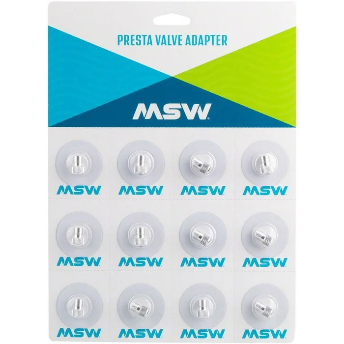 MSW Presta Valve Adapter – Card of 12