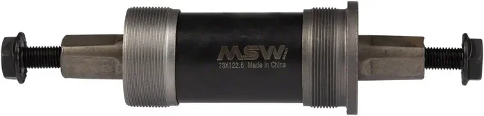 MSW ST100 Square Taper JIS BSA (English) Bottom Bracket 73×122.5mm Spindle Crank