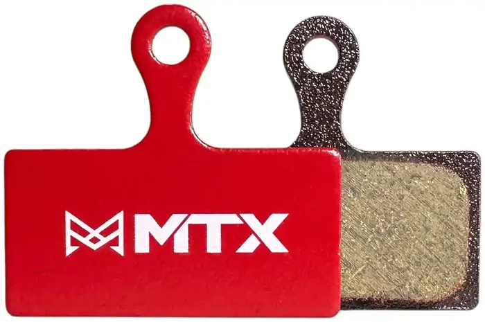 MTX Red Label RACE Disc Brake Pads – Ceramic/Kevlar Compound, Shimano XT / XTR / SLX, 2-Piston, Single Set