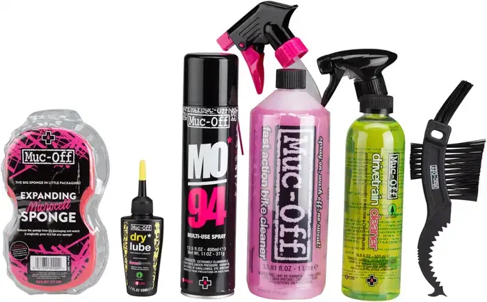 Muc-Off Bike Care Kit Wash and Drivetrain Essentials Clean Polish and Protect