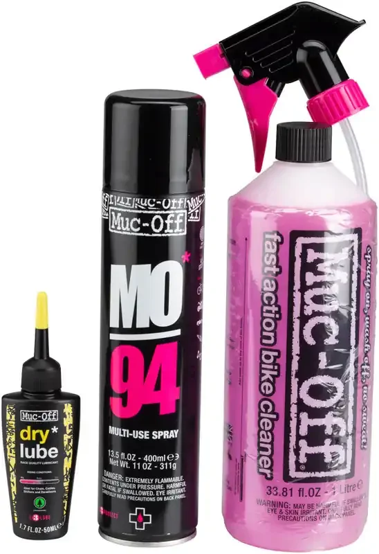 Muc-Off Bike Care Kit Wash, Protect and Lube, with Dry Conditions Chain Oil