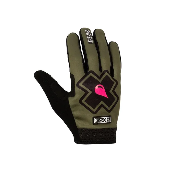 Muc-Off MTB Ride Gloves Full Finger Gloves, Green, M, Pair