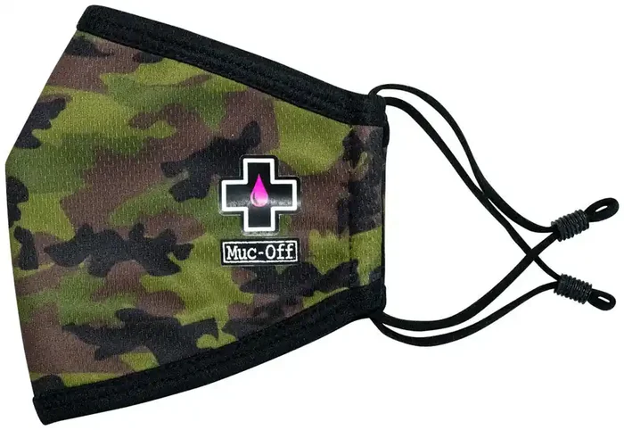 Muc-Off Reusable Face Mask – Woodland Camo, Large UV and Water Resistant