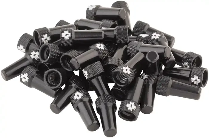Muc-Off Tubeless Valve Box Refill – Black Cap, Pack of 40