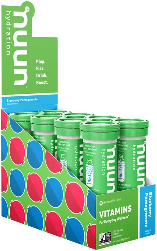 Nuun Vitamins Hydration Tablets Blueberry Pomegranate Electrolyte & Vitamin Infused Drink Mix for Active Hydration, Fitness & On-the-Go Wellness