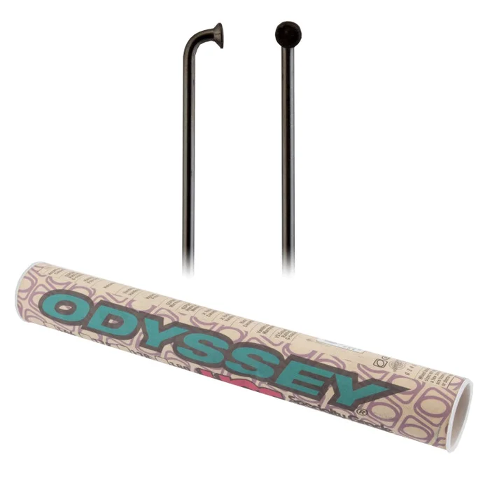 Odyssey Stainless 14g Spokes 184mm Black Box of 40 Includes Spoke Nipples